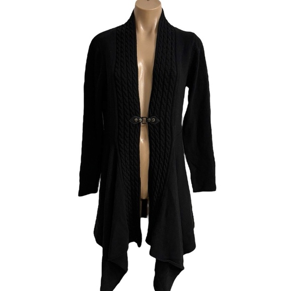 MONROE & MAIN Black Cardigan Sweater Jacket SZ S - Picture 4 of 6